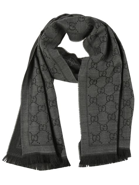 gucci scarf womens grey|Gucci cashmere scarf.